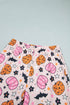 Allover Pumpkin Print Long Sleeve Coordinated Lounge Set