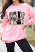 Just Pray Unique Letter Graphic Round Neck Pullover Sweatshirt
