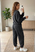 Polyester Cotton Seamed Coordinated Jogger Pant Set