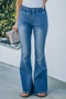 Exclusive Distressed Bell Bottom Flare Denim Jeans