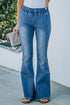 Exclusive Distressed Bell Bottom Flare Denim Jeans