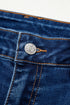 Seam Detail Raw Hem Ankle Length Denim Jeans