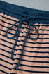Striped V Neck Long Sleeve Lounge Set