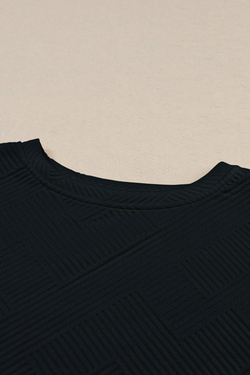 Ultra Loose Textured Slouchy Matching Pant Set