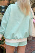 Striped Western Print Mallard Duck Mock Neck Sweatshirt Set