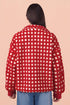 Plaid Pattern Zip Up Long Sleeve Jacket