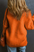 Ribbed Knit Round Neck Slouchy Chunky Sweater