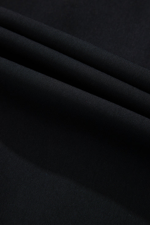 Collared Tab Sleeve Zip Up Flap Detail Casual Jacket