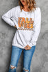 Retro Lettering Graphic Crew Neck Pullover Sweatshirt