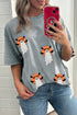 Washed Ghost Print Loose Fit Short Sleeve Tee