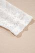 Sheer Mesh Lace Feminine Detail Long Sleeve Top
