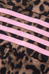 Leopard Print Striped Long Sleeve Top Pant Set