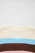 Acrylic Polyamide Striped Pattern Drop Shoulder Cardigan