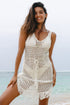 Boho Open Knit Tie Waist Mini Cover Up