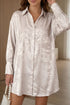 Velvet Textured Long Sleeve Shift Mini Dress