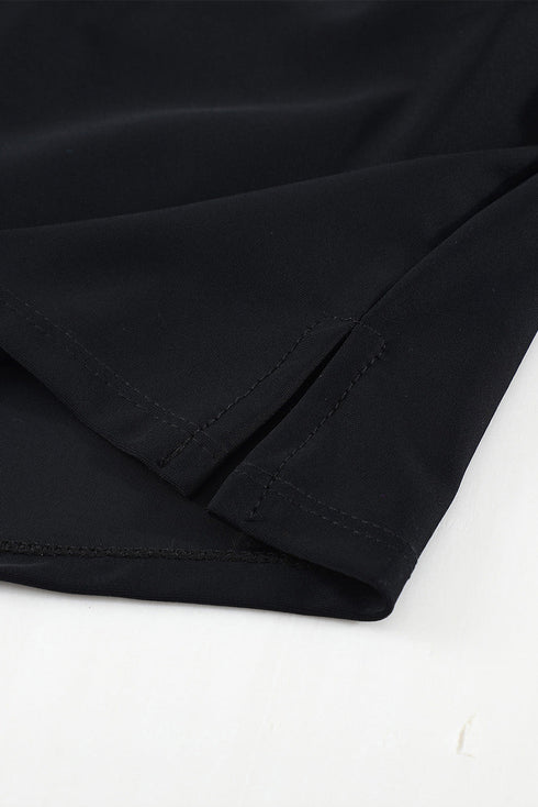 Contrast Waistband Tie Front Swim Shorts