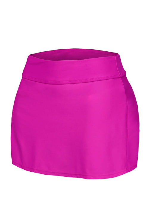 Wide Waistband Smooth Stretch Mini Swim Skirt