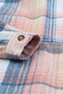Casual Plaid Print Flap Pocket Button Down Shacket