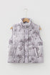 Camouflage Leaf Print Quilted Puffer Layering Vest