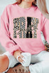 Just Pray Unique Letter Graphic Round Neck Pullover Sweatshirt