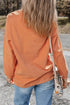 Polyester Ribbed Textured Embroidered Drinks Graphic Sweatshirt