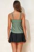 Empire Waist Ruched Side Tie Tankini Set