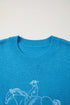 Acrylic Western Embroidery Drop Shoulder Pullover Sweater