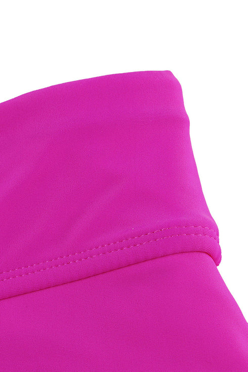 Wide Waistband Smooth Stretch Mini Swim Skirt