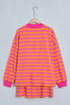 Striped Patchwork Mock Neck Pullover Dress Set