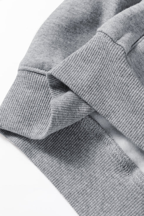 Relaxed Knit Hooded Crop And Jogger Lounge Set