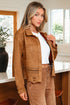 Faux Suede Western Retro Hollowed Detail Jacket