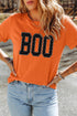 Boo Slogan Polka Dot Short Sleeve Round Neck Tee