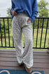 Floral Print Elastic Waist Full Length Regular Pants