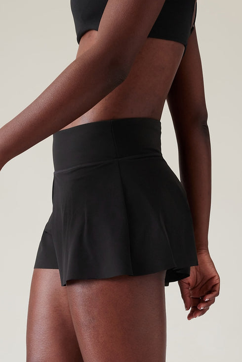 Wide Band High Rise Loose Fit Active Shorts