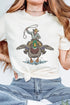 Western Duck Print Graphic Novelty Statement Tee