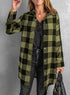 Turn Down Collar Casual Plaid Print Shacket