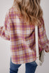 Casual Plaid Print Chest Pocket Long Sleeve Shacket