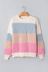 Round Neck Drop Shoulder Long Sleeve Pullover Sweater