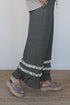 Striped V Neck Ruffle Sleeve Top Drawstring Two Piece Pant Set