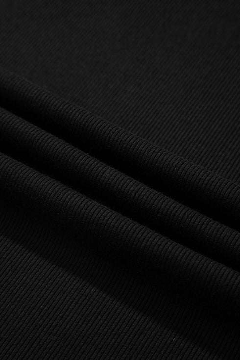 Sequin Bishop Sleeve U Neck Mini Sweater Dresses