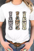 Camo Pattern Graphic Round Neck Statement Tee