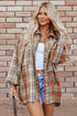 Western Patchwork High Low Plaid Shacket