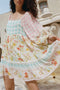 Garden Celebration Patchwork Bubble Sleeve Dress