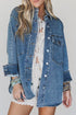 Rivet Embellished Western Regular Fit Long Sleeve Denim Jacket