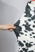 Abstract Print Metal Button Regular Fit Full Length Jeans