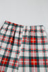 Plaid Print Long Sleeve Two Piece Pajama Set Sleepwear