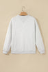 High Neck Ribbed Cuff And Hem Sweatshirt