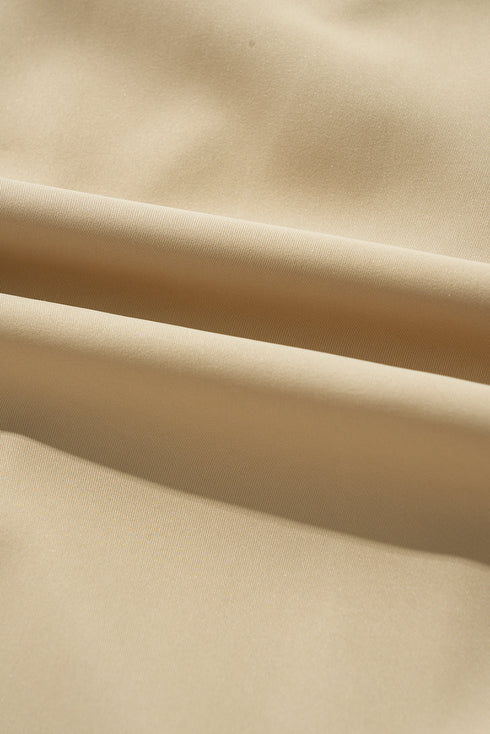 Modern Solid Lapel Collar Waist Tie Wind Coat