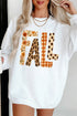 Pure Polyester Letter Pattern Graphic Corded Sweatshirt