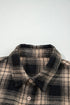 Retro Plaid Double Flap Pocket Brushed Shacket